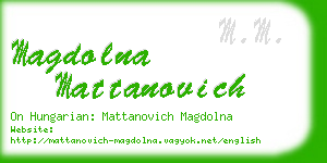 magdolna mattanovich business card